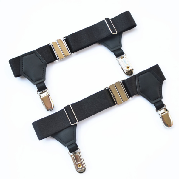 1/2 Pairs Women Elastic Adjustable Thigh Garters Socks/Stockings Suspenders Metal Clips/Garter Clips 2Style - Image 2