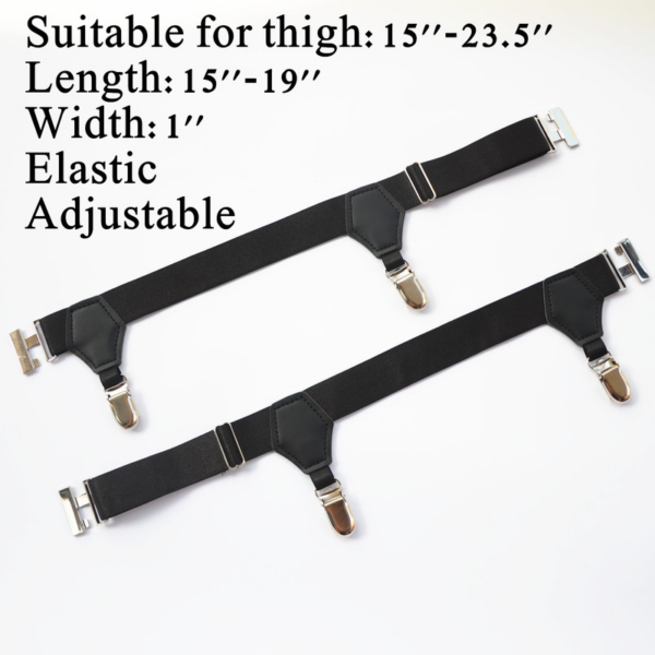 1/2 Pairs Women Elastic Adjustable Thigh Garters Socks/Stockings Suspenders Metal Clips/Garter Clips 2Style - Image 3