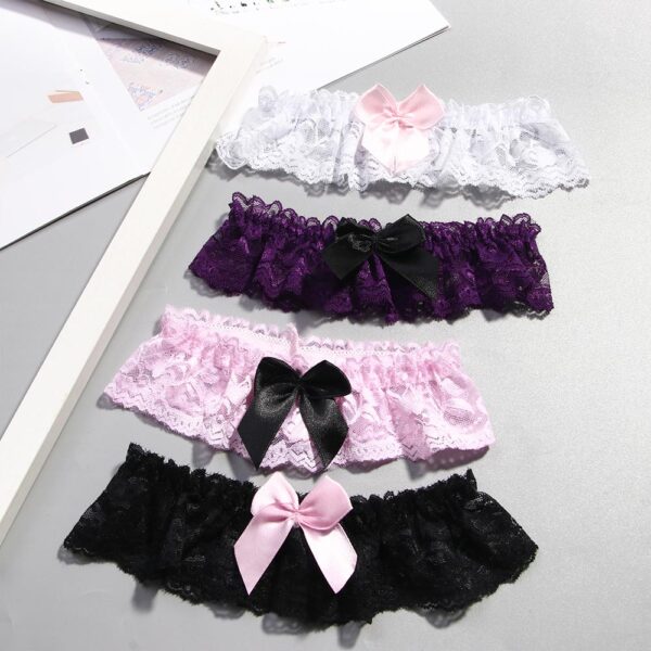1pcs Fashion Leg Garter Belt Women Wedding Party Bridal Sexy Lace Floral Bowknot Suspender Cosplay Leg Belt Ring - Image 2