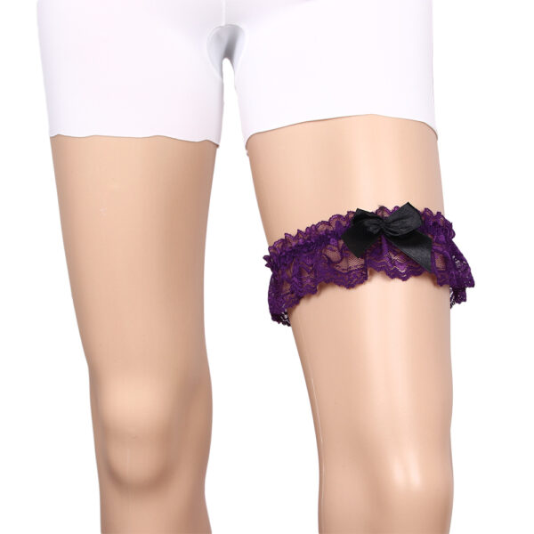 1pcs Fashion Leg Garter Belt Women Wedding Party Bridal Sexy Lace Floral Bowknot Suspender Cosplay Leg Belt Ring - Image 3