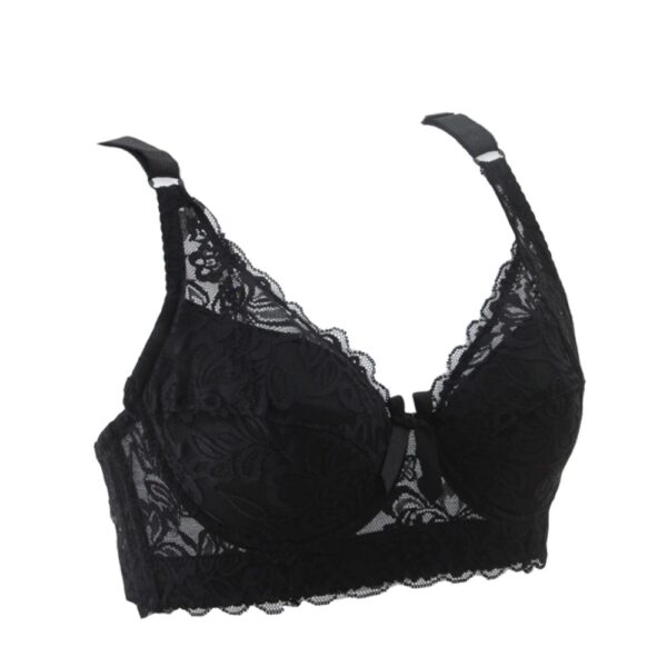 2020 Sexy Full Lace Women's Bras Push Up Coverage Flower Adjustable Intimates Bowknot Underwear size - Image 6