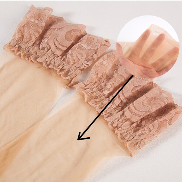 2020 sexy knee high socks designer Nylon lace fish net thigh high socks women transparent High elastic stockings Kawaii socks - Image 6