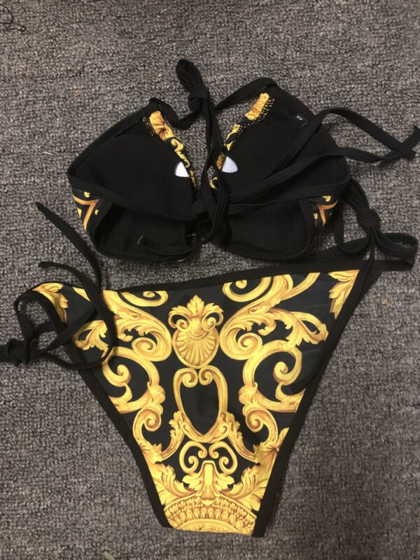 2021 New Gold Design Bikini Swimwear for Women Sexy Bathing Suit Beachwear Summer two piece Sexy Lady Swimsuit - Image 2