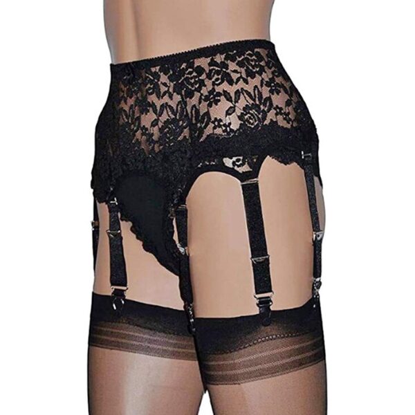 2021 New Lace hollow Underwear Accessories Women Retro High Waist Elastic Mesh Garter Belt Suspender Lingerie