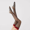 2021 Sexy Designer Striped Fish Net Thigh High Knee Long Ankl Socks Women Transparent Elastic Tight Stockings Kawaii Large Size