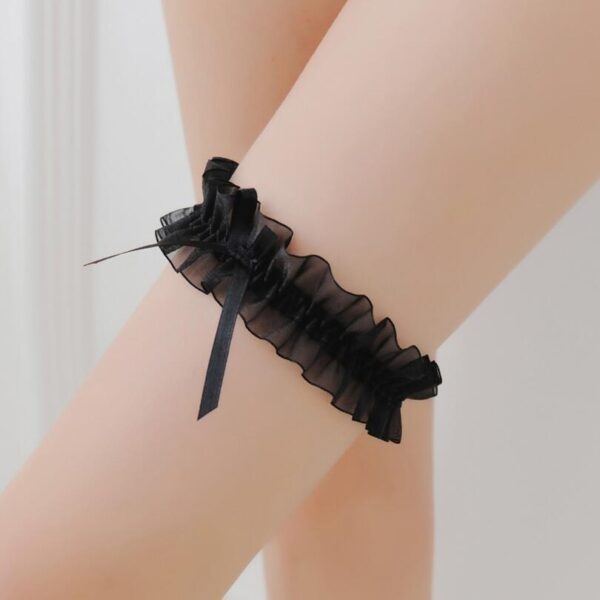 2021 Women Bow Leg Ring Lace Garter Party Bridal Accessories Cosplay Sexy Lace Elastic Leg Garter Belt Suspender Thigh Harness - Image 6