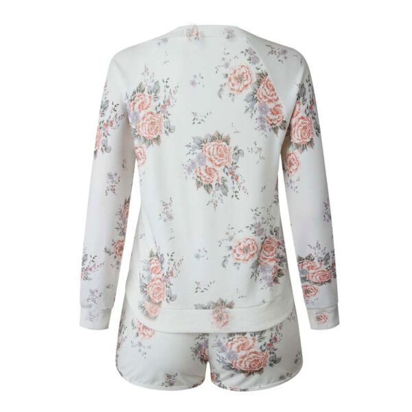 2022 Floral Print Pajama Set Women Suit Lounge Wear Loungewear Women Home Suit Long Sleeve Flower Homewear Sleepwear - Image 4