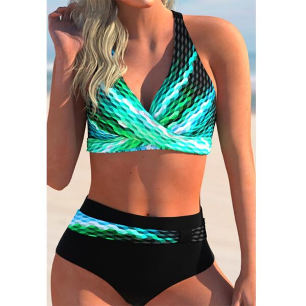 2022 New Swimsuit Sexy Plus Size High Waist Printed Women Bikini Set Beachwear Push Up Bathing Suit Female Swimwear Two Piece - Image 3
