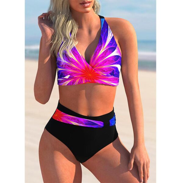 2022 New Swimsuit Sexy Plus Size High Waist Printed Women Bikini Set Beachwear Push Up Bathing Suit Female Swimwear Two Piece - Image 5