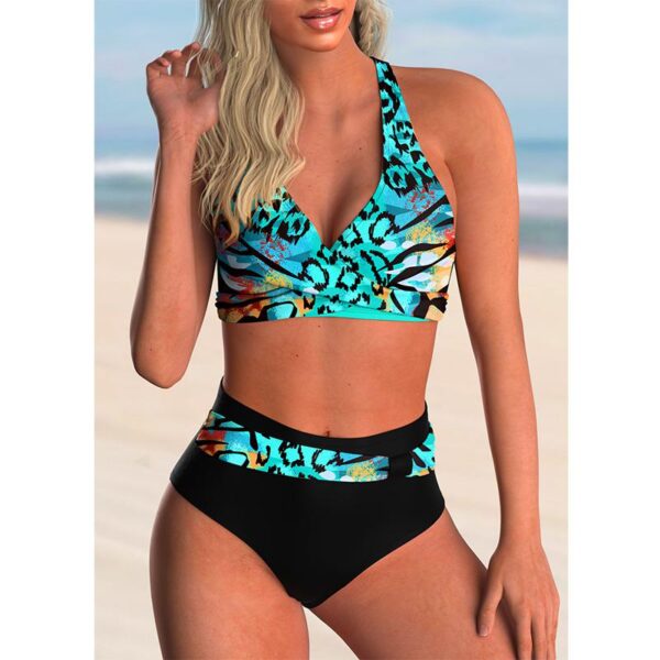 2022 New Swimsuit Sexy Plus Size High Waist Printed Women Bikini Set Beachwear Push Up Bathing Suit Female Swimwear Two Piece - Image 6