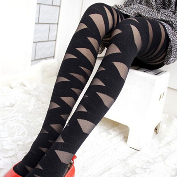 2022 Sexy Women Goth Rocker Cross Bandage Straps Lady Stocking Tights Hot Hollow Tights Stockings High Elastic Vintage Design