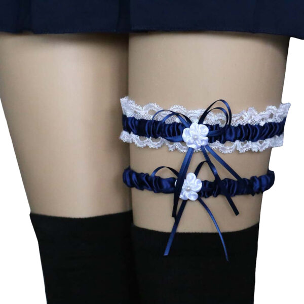 2Pcs/Set Bowknot thigh Garter Women Lace Garter Sexy Bridal Leg Garters Wedding Cosplay Decor Garter Belt Plus Size - Image 5