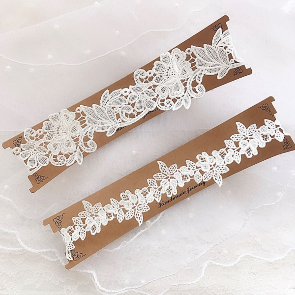 2pcs Bridal Lace Leg Ring Garter Belt Wedding Garter Blue White Embroidery Floral Fashion Sexy Bridal Thigh Ring Garter Belt - Image 5