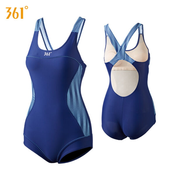 361 Women Swimwear Triangle One-Piece Swimsuit Wire Free Super Push Up Black Backless Swimsuit with Cup Pad Pool Bathing Suit - Image 5