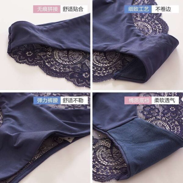 3pcs/set Women's Seamless Underwear Leopard Intimate Women Sexy Lace Black Floral Panties Seamless Panty - Image 6