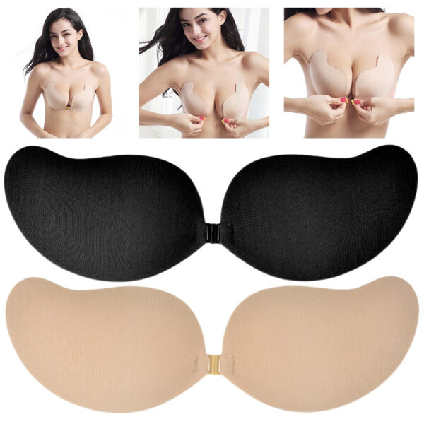 Adhesive Invisible Bras For Women Sexy Lingerie Seamless Silicone Sticky Bralette Strapless Front Closure Push Up Bra - Image 4