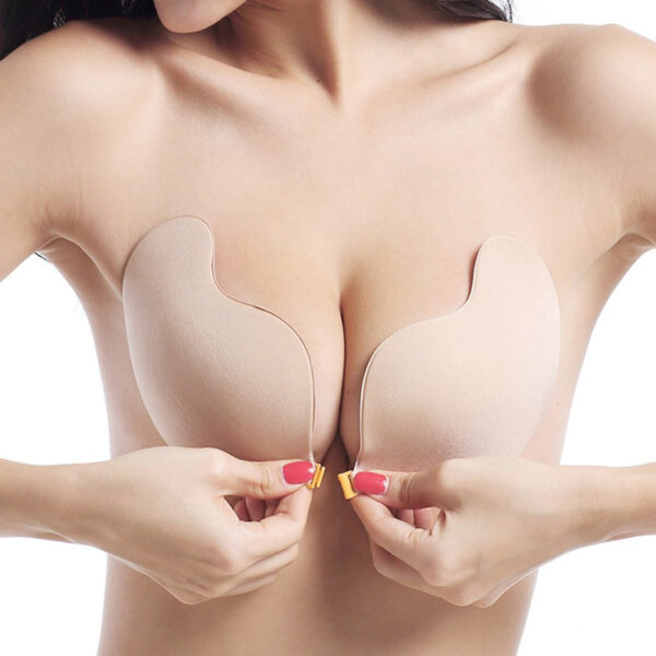 Adhesive Invisible Bras For Women Sexy Lingerie Seamless Silicone Sticky Bralette Strapless Front Closure Push Up Bra