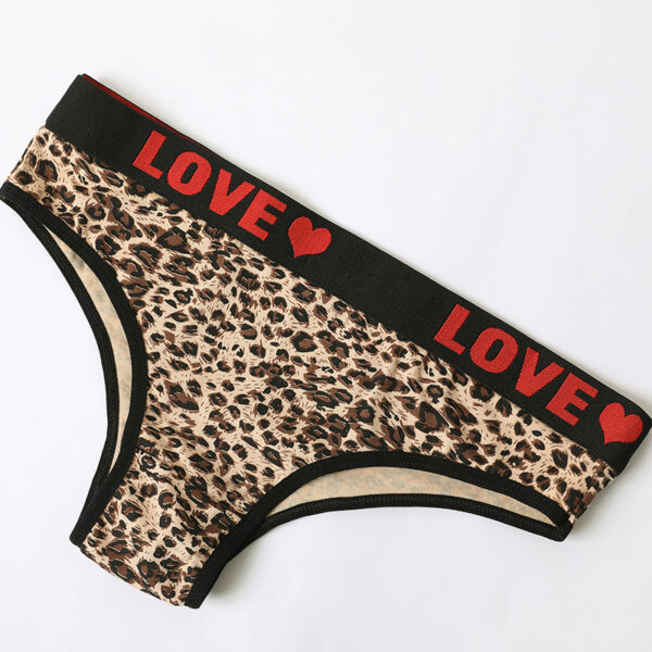 BZEL Sexy Leopard Women's Panties Love Letters Briefs Female Cotton Underwear Breathable Comfort Panty Women Lingerie Underpants - Image 4