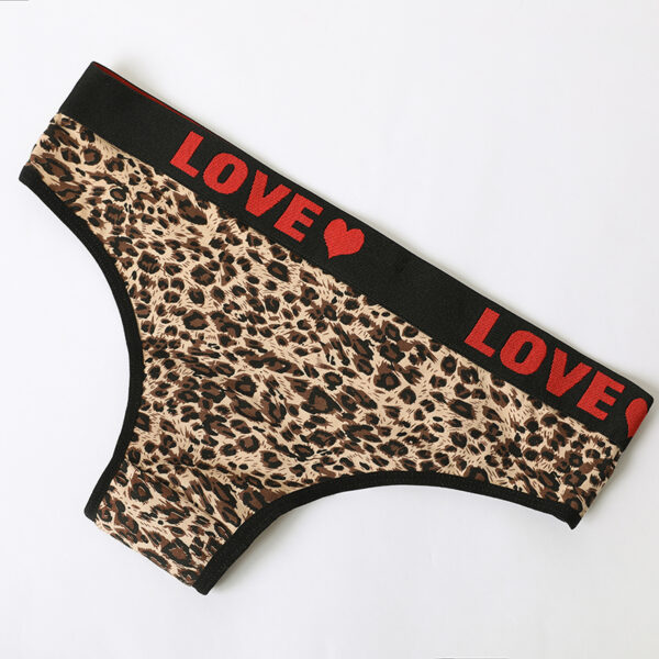 BZEL Sexy Leopard Women's Panties Love Letters Briefs Female Cotton Underwear Breathable Comfort Panty Women Lingerie Underpants - Image 5