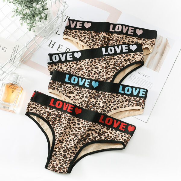 BZEL Sexy Leopard Women's Panties Love Letters Briefs Female Cotton Underwear Breathable Comfort Panty Women Lingerie Underpants