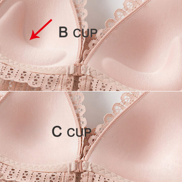 DERUILADY Sexy Lace Front Closure Bras For Women Underwear Seamless Push Up Bra Lingerie Plus Size Wireless Backless Bralette - Image 4