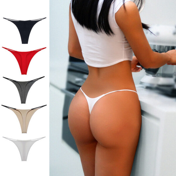 G-string Panties Cotton Women's Underwear Sexy Panties Female Underpants Thong Solid Color Pantys Lingerie M-XL Low-Rise Design