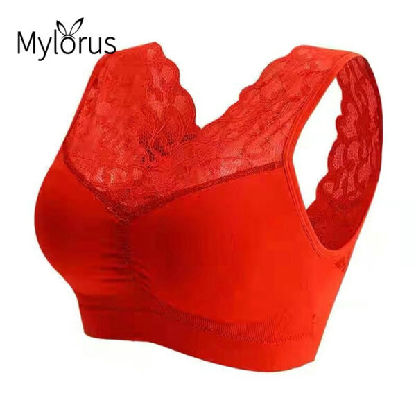 Lace Bras For Women Underwear Plus Size Bra Brassiere Wireless Bralette Sexy Lingerie Push Up Sexy Lace Bra With Pad Vest Top - Image 3