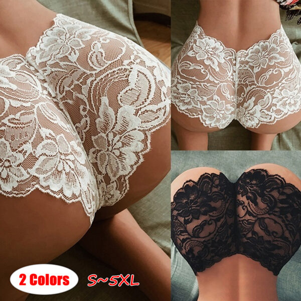 Low-waist Panties Sexy Lace Lingerie For Women Lace Panties Temptation Transparent Hollow Out G-String Underwear Female String - Image 2