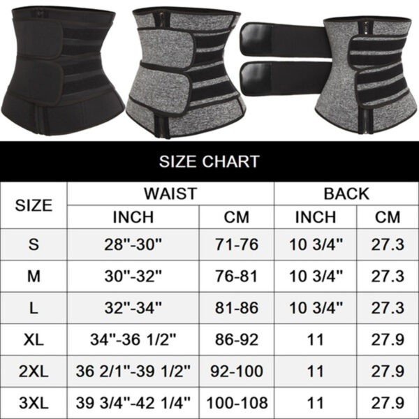 Neoprene Sauna Waist Trainer Corset Sweat Belt for Women Weight Loss Compression Trimmer Workout Fitness - Image 2