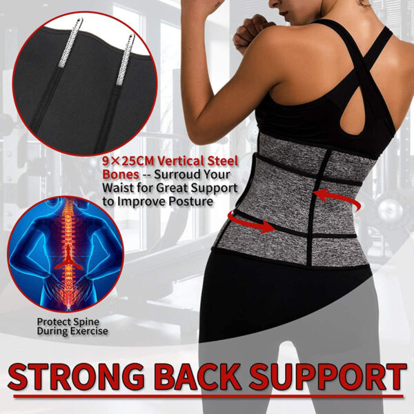 Neoprene Sauna Waist Trainer Corset Sweat Belt for Women Weight Loss Compression Trimmer Workout Fitness - Image 5