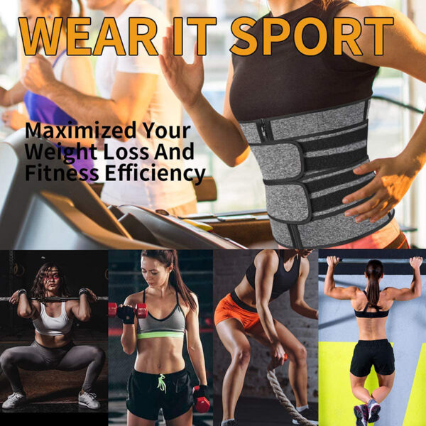 Neoprene Sauna Waist Trainer Corset Sweat Belt for Women Weight Loss Compression Trimmer Workout Fitness - Image 6