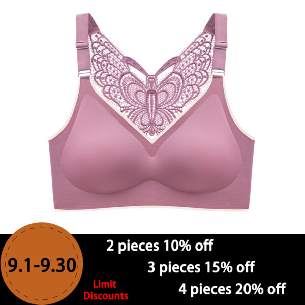 Plus Size Bras For Women Seamless Women Bra 3XL 4XL 5XL Large Size Bralette Beauty Back Butterfly Push Up Bra Wireless Underwear - Image 5