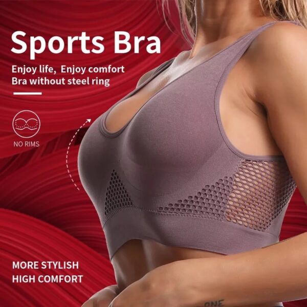 Plus Size Women's Bras Underwear Sexy Backless Body Sports Bra Breathable Push Up Bralette Wire Free Top Seamless Female Lingeri