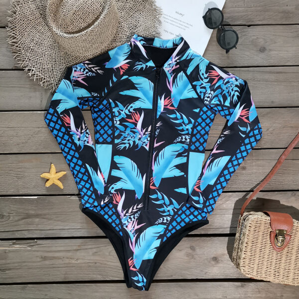 Ruashgard Suit One Piece Bodysuit Long Sleeve Swimwear Women Bathing Suit Retro Swimsuit Vintage One-piece Surfing Swim Suits - Image 3