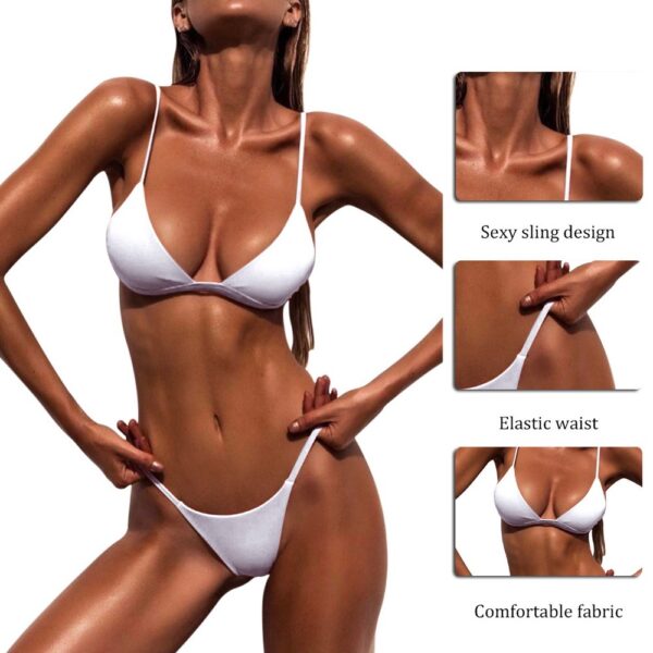 SFIT 2022 Swimwear Bikini Sexy Triangle Two Piece Swimsuit Push Up Women Biquini Adjustable Straps Low Waist Beach Bathing Suit - Image 4