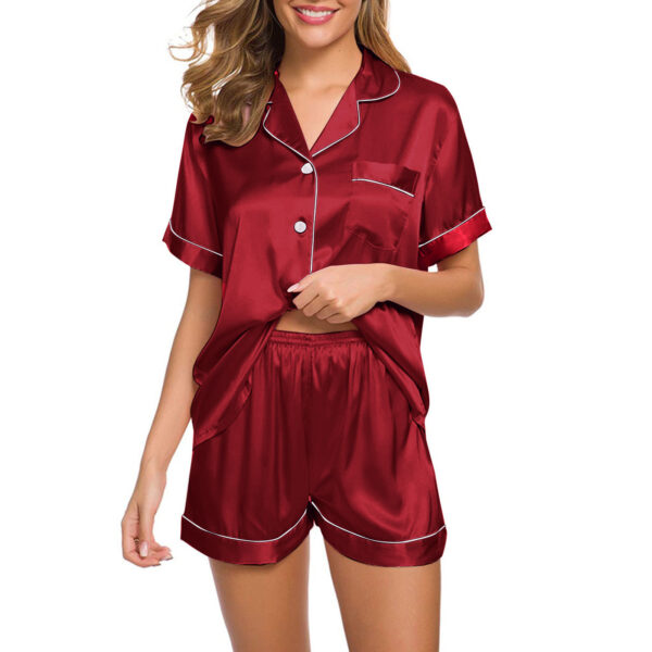 Satin Silk Pajamas for Women Summer Pyjamas Home Clothes Women Nightwear Pajama Set Long Nightgown 5XL Large Size Sleepwear - Image 5