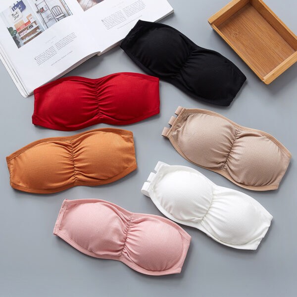 Seamless Strapless Bra One-piece Wrapped Tube Top Removable Pad Bras for Girls Soft andeau Sexy Lingerie Tube Tops Women - Image 2