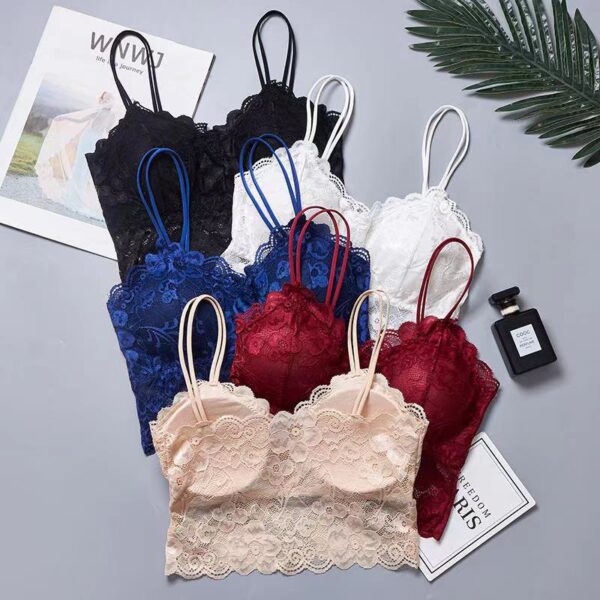 Sexy Bra Women Lace Bralette Sexy Lingerie Underwear Wireless Padded Seamless Bra Ultra Strap Padded Bras for Women - Image 4