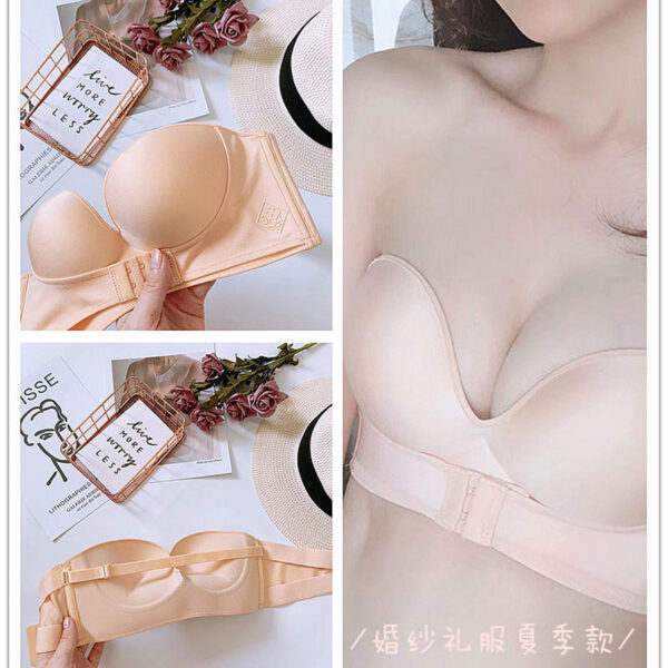 Sexy No Shoulder Straps Non-Slip Ladies Bras Invisible Seamless No Steel Ring Female Underwear Effective Push Up Chest - Image 5