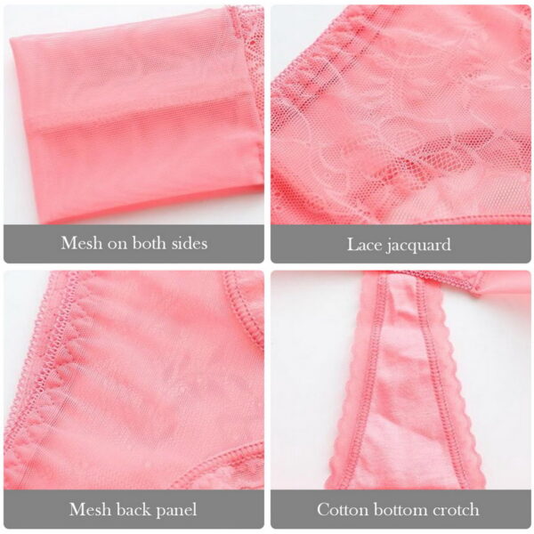 Sexy Panties Embroidered Mesh Yarn Ladies Thong Transparent Young Woman Temptation Underwear Fashion Hot T Pants G-String - Image 5