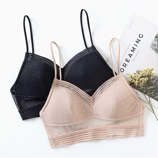 Sexy Seamless Bras For Women Plus Size Underwear Thin Lace Mesh U Backless Bralette Top Comfort Wireless Invisible Bra Lingerie - Image 4