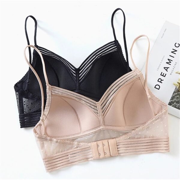 Sexy Seamless Bras For Women Plus Size Underwear Thin Lace Mesh U Backless Bralette Top Comfort Wireless Invisible Bra Lingerie - Image 5