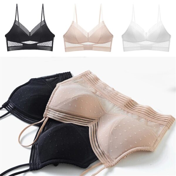 Sexy Seamless Bras For Women Plus Size Underwear Thin Lace Mesh U Backless Bralette Top Comfort Wireless Invisible Bra Lingerie - Image 6