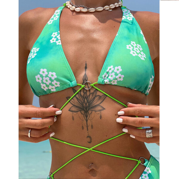 String Ficelle Bikini Set Sexy Ring Spaghetti Swimsuit Women Swimwear 2022 Bathing Suit Two Piece Beach Summer Swim Fashion - Image 5