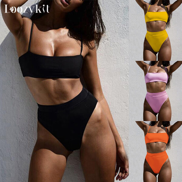 Summer Solid Bikinis Women Bikini Sets Swimsuit Sexy Two Pieces Beachwear Bathing Suit Swimwear Brazilian 2022 mujer bathers