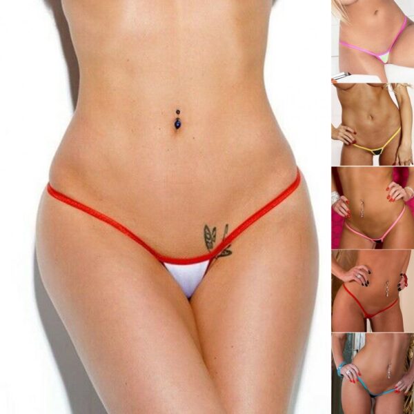 Thin Popular Color Block Sexy G-string Female Women Thong Skinny for Daily Wear - Image 2