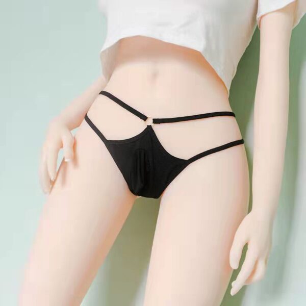 Thin Strap Hollow Panties Women Sexy G-String Cotton Soft Lingerie Low Rise Thong Breathable Female Underwear Solid Color Briefs