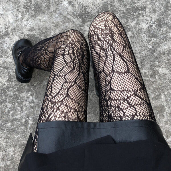 Tights Cobweb Sexy Women's Printed Tights Design Black Hollow Stockings Fishnet Special Fashion Pantyhose Stockings