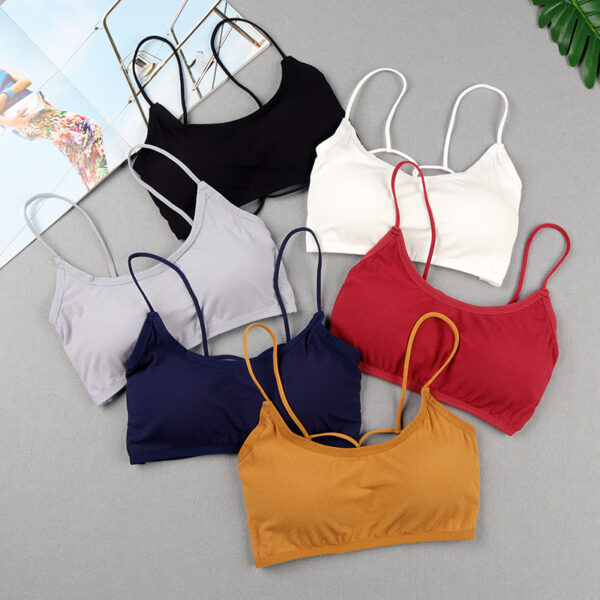 VEQKING Beauty Cross Back Sport Bra For Women Yoga Sport Top Vest Breathable Wirefree Padded Fitness Yoga Bras - Image 2