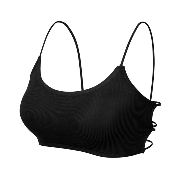 VEQKING Beauty Cross Back Sport Bra For Women Yoga Sport Top Vest Breathable Wirefree Padded Fitness Yoga Bras - Image 6